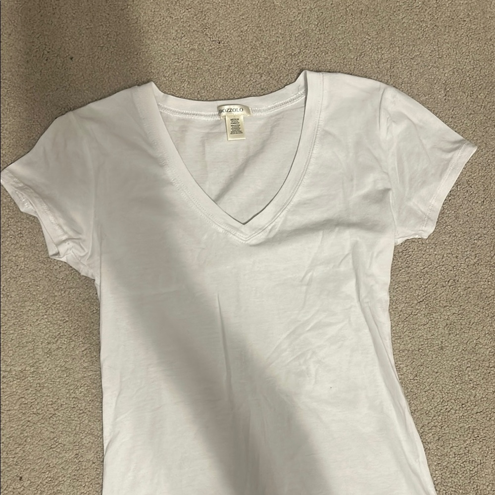 Women's White V-Neck T-Shirt